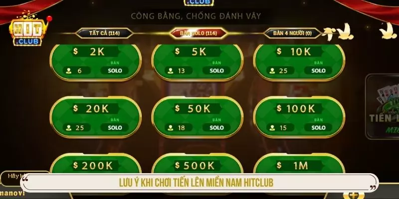 Bí Quyết Chơi Tiến Lên Miền Nam HITCLUB Từ Bậc Thầy Lưu ý khi chơi tiến lên miền nam Hitclub